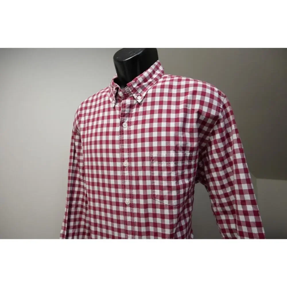J Crew Dress Shirt Casual Plaid‎ Long Sleeve Button Up Mens Size XL